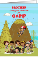Thinking of you at Summer Camp to Brother Camp Kids Having Fun card