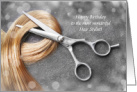 Happy Birthday to Wonderful Hair Stylist card