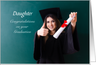 Graduation Congratulations to Daughter Graduate with Diploma card