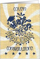 Congratulations Graduate to Cousin Whimsical Word Art card