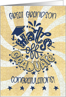 Congratulations Graduate to Great Grandson Whimsical Word Art card