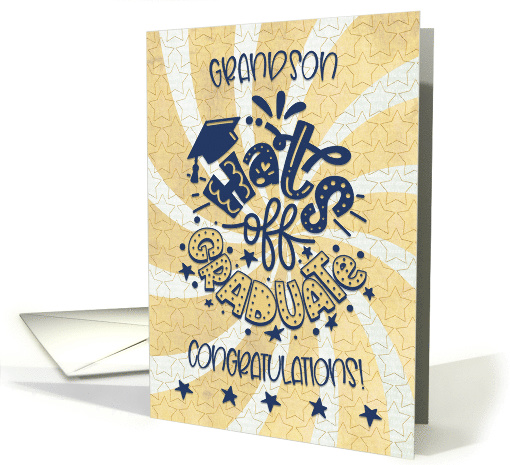 Congratulations Graduate to Grandson Whimsical Word Art card (1571460)