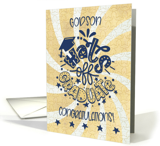 Congratulations Graduate to Godson Whimsical Word Art card (1571462)