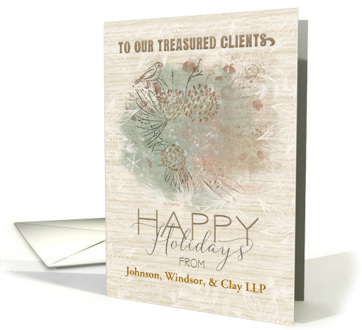 Happy Holidays to Treasured Clients Business Custom Name... (1571834)