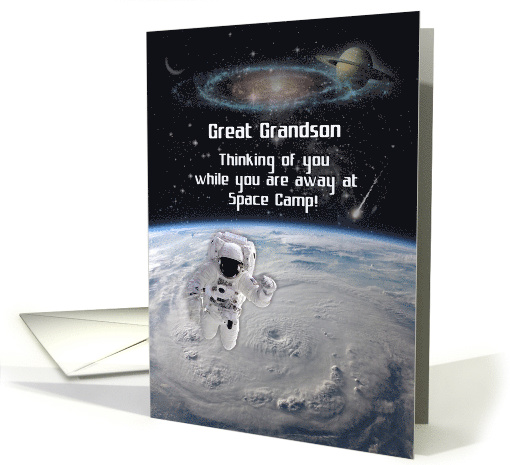 Thinking of You While Away at Space Camp to Great Grandson card