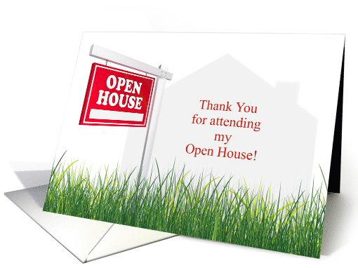 Thank You for Attending Open House from Real Estate Agent card