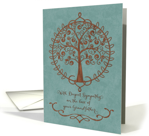 Sympathy for Loss of Grandfather Beautiful Tree of Life card (1578768)