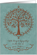 Sympathy for Loss of Father Beautiful Tree of Life card