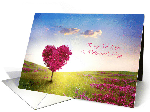 Happy Valentine's Day to Ex Wife Heart Shaped Tree card (1598270)