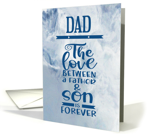 Happy Father's Day to Dad from Son Sentimental Word Art card (1598402)