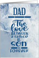 Happy Father’s Day to Dad from Son Sentimental Word Art card