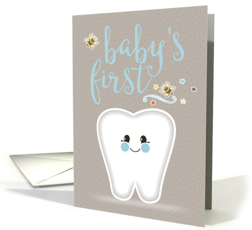 Congratulations on Baby's First Tooth Big Tooth and Bumblebees card