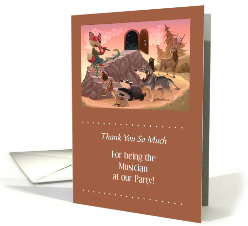 Thank You For Being Party Musician Guests Wild About You card