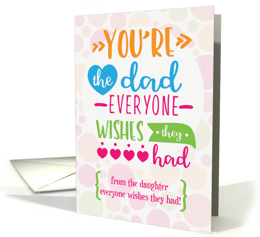 Happy Father's Day to Dad From Daughter Humorous Word Art card