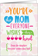 Happy Mother’s Day to Mom From Daughter Humorous Word Art card