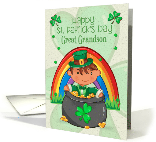 Happy St. Patrick's Day to Great Grandson Little Boy in... (1603150)
