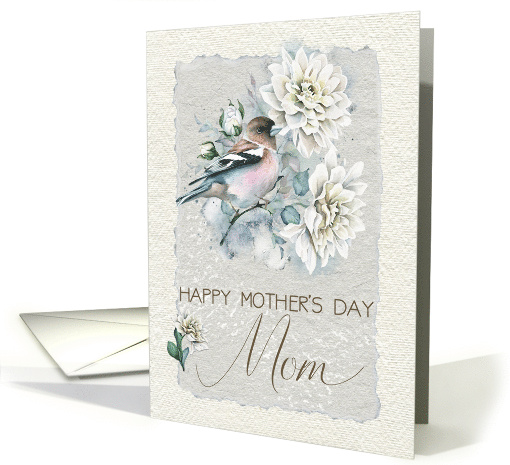 Happy Mother's Day to Mom Pretty Bird with Dahlias card (1614272)