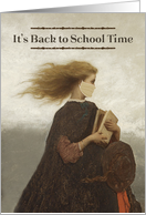 Back to School During Covid 19 Situation Vintage Painting card