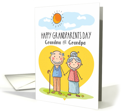 Happy Grandparents Day to Grandma and Grandpa Sunny Day Scene card