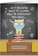 Back to School Encouragement During Covid 19 with Cute Cat card