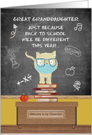 Back to School to Great Granddaughter Encouragement in Covid 19 card
