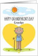 Happy Grandparents Day to Grandpa African American Man Sunny Scene card