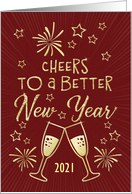 Happy New Year Custom Year Cheers to a Better New Year card