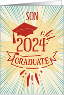 Son Graduation 2024 Congratulations Colorful Word Art card