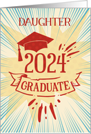 Daughter Graduation 2024 Congratulations Colorful Word Art card