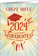 Great Niece Graduation 2024 Congratulations Colorful Word Art card