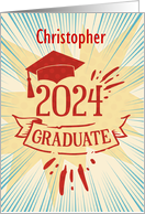 Custom Name Graduation 2024 Congratulations Colorful Word Art card