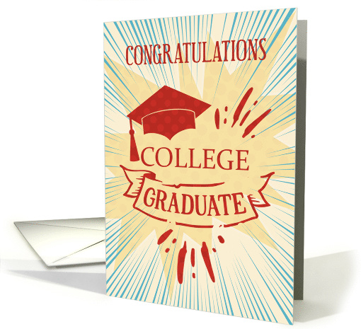College Graduation Congratulations Colorful Word Art card (1670058)