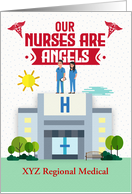 From Hospital to Nurses Happy Nurses Day Custom Hospital Name card