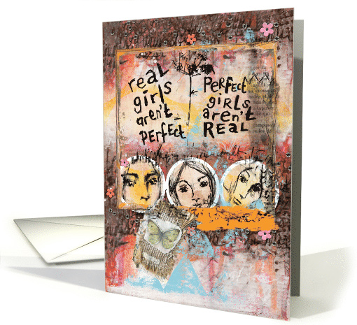 Encouragement for Teen Girl or Young Woman Mixed Media Effect card