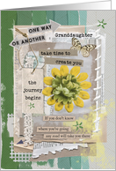 Granddaughter Graduation Congratulations Mixed Media Word Art card