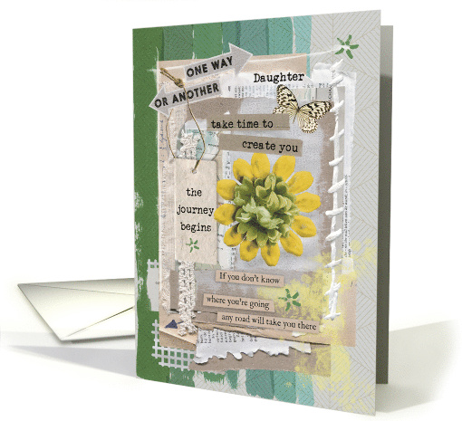 Daughter Graduation Congratulations Mixed Media Word Art card