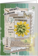 Niece Graduation Congratulations Mixed Media Word Art card