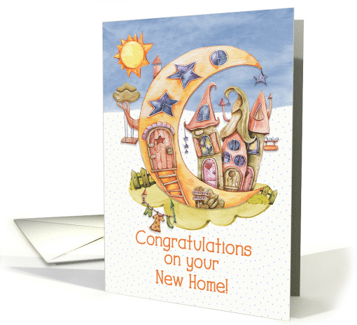 New Home Congratulations Magical Moon Houses in the Sky card (1690162)
