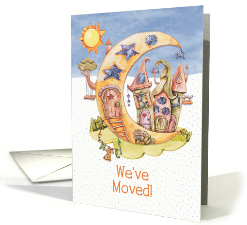 New Address Announcement Magical Moon Houses in the Sky card (1690584)