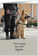 K-9 Unit Police Dog Sympathy card