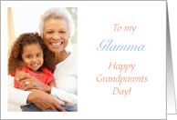 Glamma Happy Grandparents Day Modern Grandmother card