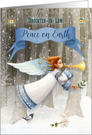 Daughter in Law Christmas Peace on Earth Beautiful Angel card