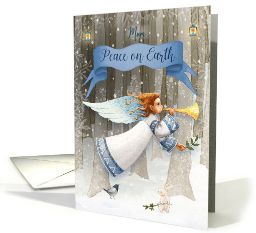 Mum Christmas Peace on Earth Beautiful Angel card (1712212)