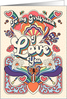 Girlfriend Valentine’s Day Bold and Groovy Retro Design card