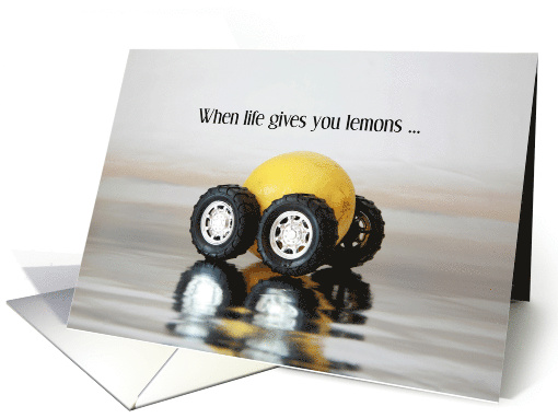 Sympathy Sorry Your Car was a Lemon Humorous Lemon Car card (1727766)