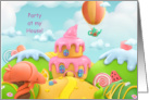 Invitation to Party at my House Sweet Fantasy Illustration card