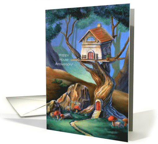 House Anniversary Greetings from Real Estate Business or Friends card