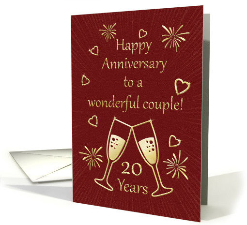 20th Wedding Anniversary to Wonderful Couple with... (1729968)
