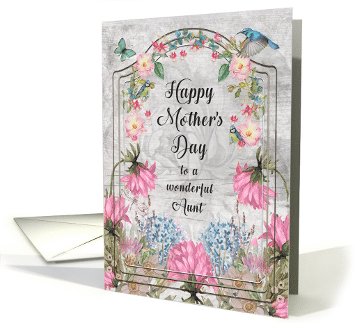 Aunt Mother's Day Beautiful and Colorful Flower Garden card (1730374)