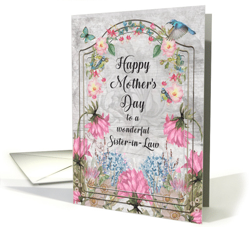 Sister in Law Mother's Day Beautiful and Colorful Flower Garden card